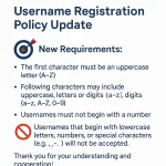 📢 Username Registration Policy